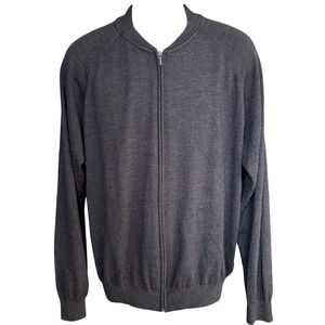 Ping Sensor‎ Warm 100% Merino Wool Jacket Sz XL Gray Full Zip Golf Minimalist